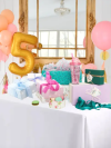 Bea's Party 90" x 132" Large white table cloth - Image 4
